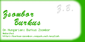 zsombor burkus business card